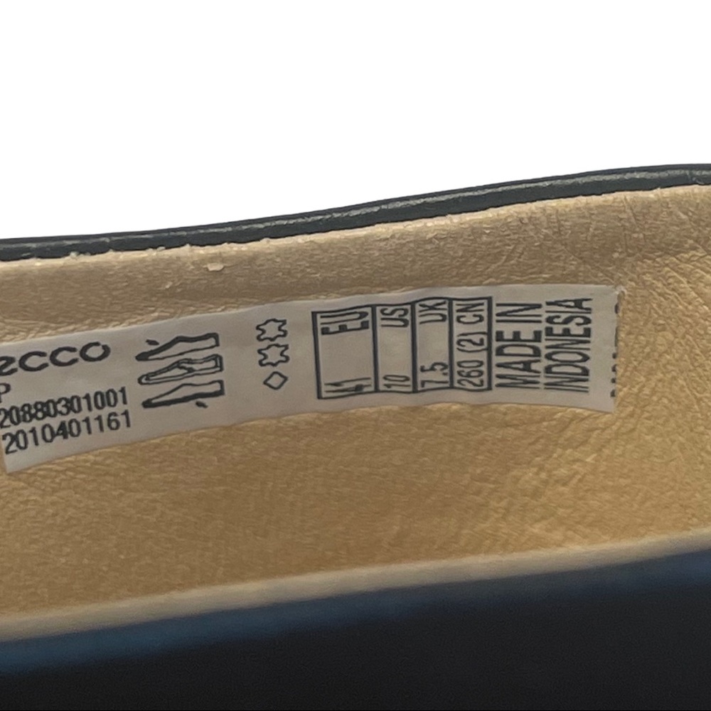 Sold on eBay ECCO Simpil Ballerina Black Leather Slip On Mules EU41 - Picture 11 of 11